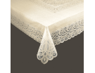 ГОТОВАЯ (В ИНД. УПАК.) СКАТЕРТЬ АЖУРНАЯ IMPERIAL ПРЯМ. 140Х200 СМ., БЕЖ.