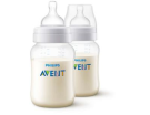 Набор: бутылочки (260 мл, 1мес+, 2 шт) + прорезыватель Philips Avent