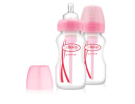 Набор из двух бутылочек противоколик. с широким горлышком, розовых (2шт. - 270 мл.)
