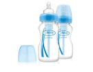 Набор из двух бутылочек противоколик. с широким горлышком, синих (2шт. - 270 мл.)