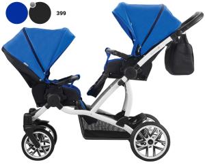 Детская прогулочная коляска BEBETTO42 Sport для двойни, шасси белая/BIA